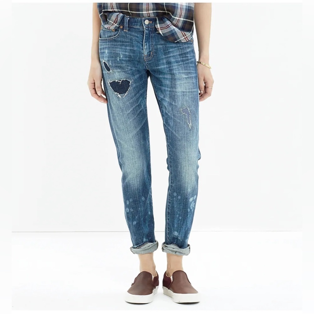 Madewell The Slim Boyjean: Rip and Repair Edition Jeans Size 26